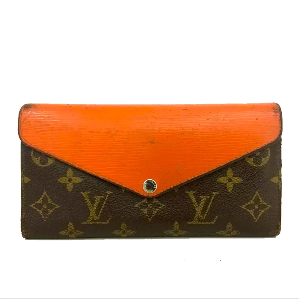 Authentic Louis Vuitton Monogram Portefeuille Marie Roulon Trifold Long Wallet🧡🧡